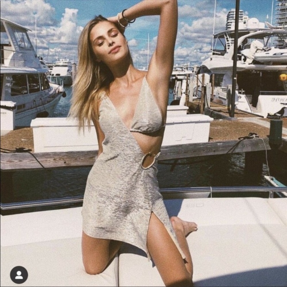 H:ours x yovanna ventura rei dress in Chardonnay from revolve